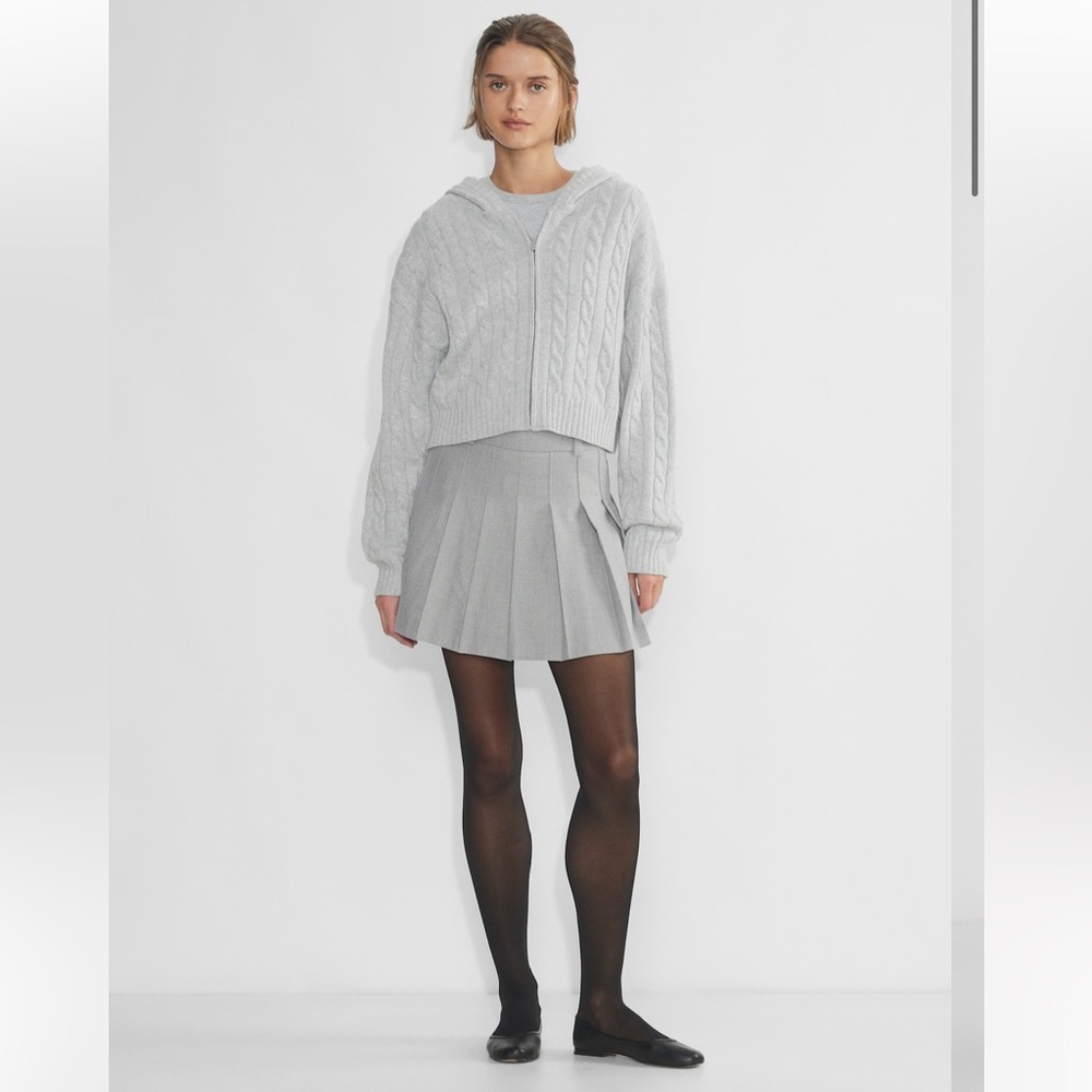 Sunday Best Olive Mini Skirt Light Grey Heather Chrome